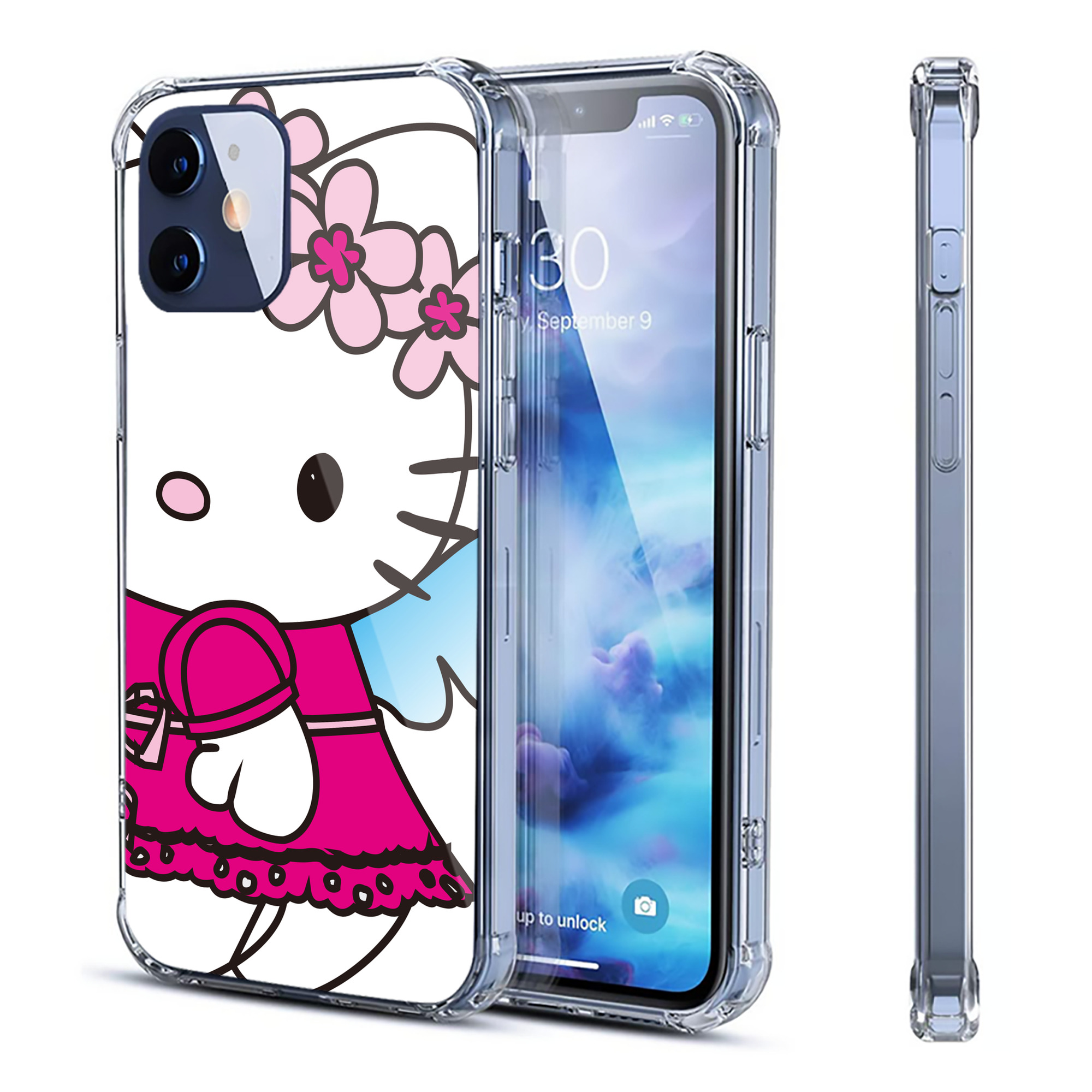 （画像用） Hello Kitty ハローキティ 【iPhone 12シリーズ対応】透明スマホケース（クリアソフトケース）